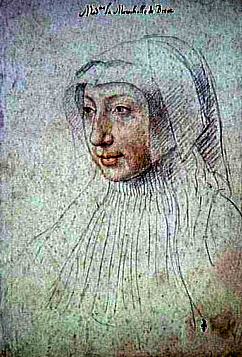 Guillemette de Sarrebruch - par Franois Clouet en 1537